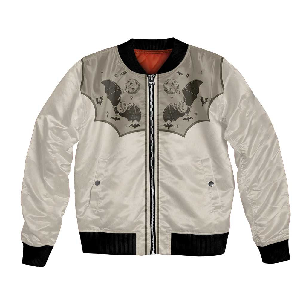 Western Gothic Yoke Bomber Jacket Bat And Stars - Wonder Print Shop