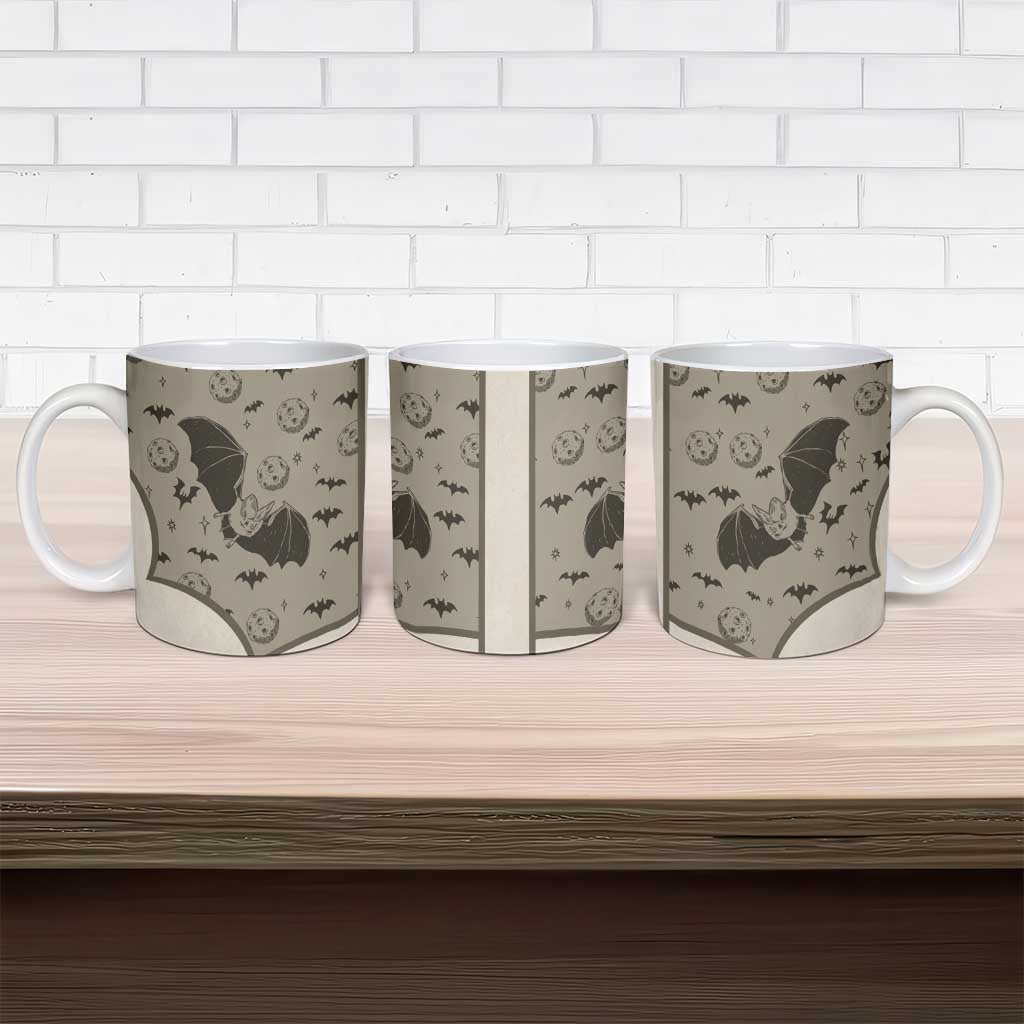 Western Gothic Yoke Ceramic Mug Bat And Stars - Wonder Print Shop