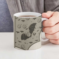 Western Gothic Yoke Ceramic Mug Bat And Stars - Wonder Print Shop