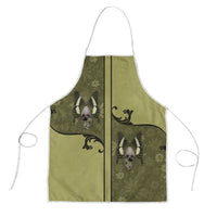 Western Gothic Yoke Apron Retro Butterfly With Daisy Garden - Wonder Print Shop