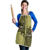 Western Gothic Yoke Apron Retro Butterfly With Daisy Garden - Wonder Print Shop