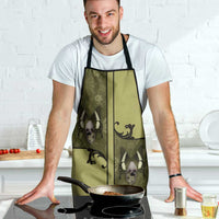 Western Gothic Yoke Apron Retro Butterfly With Daisy Garden - Wonder Print Shop