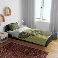Western Gothic Yoke Bedding Set Retro Butterfly With Daisy Garden - Wonder Print Shop