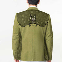Western Gothic Yoke Blazer Retro Butterfly With Daisy Garden - Wonder Print Shop
