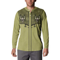 Western Gothic Yoke Button Sweatshirt Retro Butterfly With Daisy Garden - Wonder Print Shop
