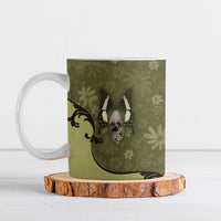 Western Gothic Yoke Ceramic Mug Retro Butterfly With Daisy Garden - Wonder Print Shop
