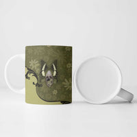 Western Gothic Yoke Ceramic Mug Retro Butterfly With Daisy Garden - Wonder Print Shop