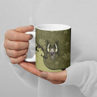 Western Gothic Yoke Ceramic Mug Retro Butterfly With Daisy Garden - Wonder Print Shop
