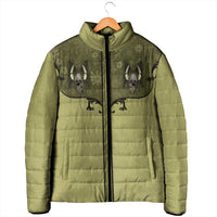 Western Gothic Yoke Padded Jacket Retro Butterfly With Daisy Garden - Wonder Print Shop