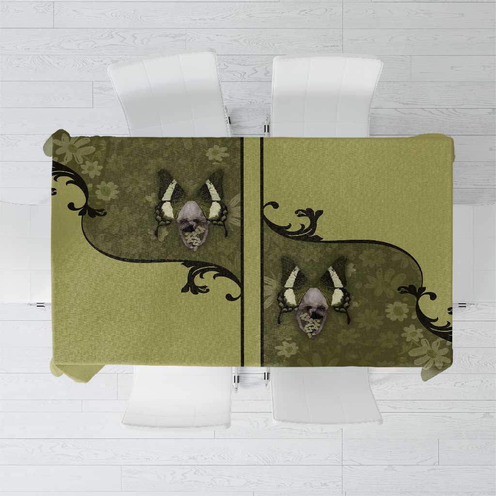 Western Gothic Yoke Tablecloth Retro Butterfly With Daisy Garden - Wonder Print Shop