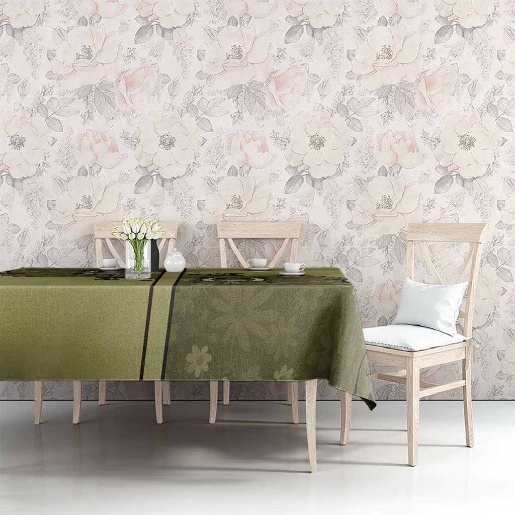 Western Gothic Yoke Tablecloth Retro Butterfly With Daisy Garden - Wonder Print Shop