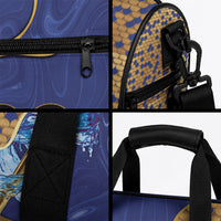 Barbados Independence Day Duffle Bag Golden Trident Wave Scales