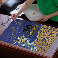 Barbados Independence Day Puzzle Golden Trident Wave Scales