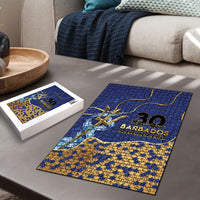 Barbados Independence Day Puzzle Golden Trident Wave Scales