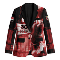 Personalized Yemen Independence Day Blazer Soaring Eagle 1967 Crimson Grunge