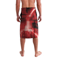 Personalized Yemen Independence Day Lavalava Soaring Eagle 1967 Crimson Grunge