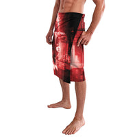 Personalized Yemen Independence Day Lavalava Soaring Eagle 1967 Crimson Grunge