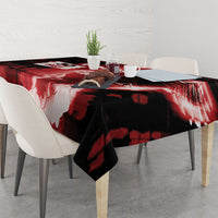 Yemen Independence Day Tablecloth Soaring Eagle 1967 Crimson Grunge