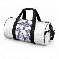 Finland Independence Day Duffle Bag Suomi 1917 Nordic Bear Sword Knotwork
