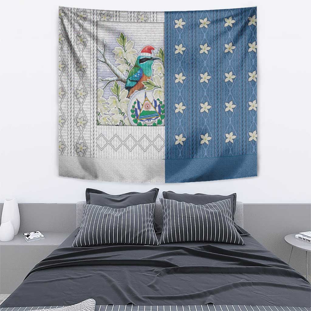 El Salvador Torogoz Christmas Tapestry With Wool Effect Patterns - Wonder Print Shop