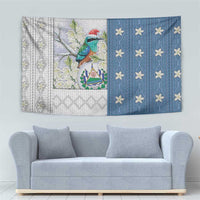El Salvador Torogoz Christmas Tapestry With Wool Effect Patterns - Wonder Print Shop