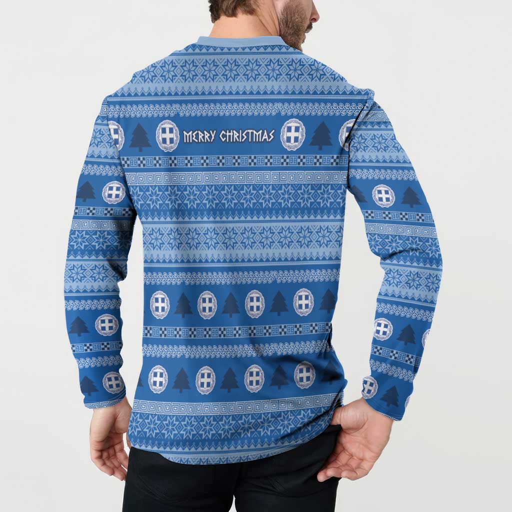 Greece Christmas Button Sweatshirt The Twelve Gods Of Olympus - Wonder Print Shop