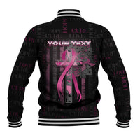 Personalized American Breast Cancer Baseball Jacket Hope And Cure Cross - Wonder Print Shop