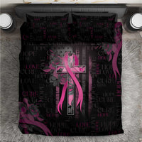 American Breast Cancer Bedding Set Hope And Cure Cross - Wonder Print Shop