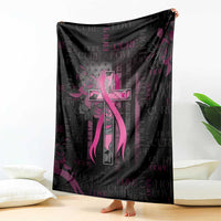 American Breast Cancer Blanket Hope And Cure Cross - Wonder Print Shop