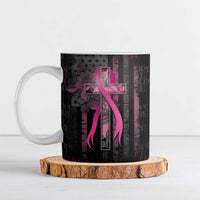 Personalized American Breast Cancer Ceramic Mug Hope And Cure Cross - Wonder Print Shop