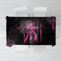 American Breast Cancer Tablecloth Hope And Cure Cross - Wonder Print Shop