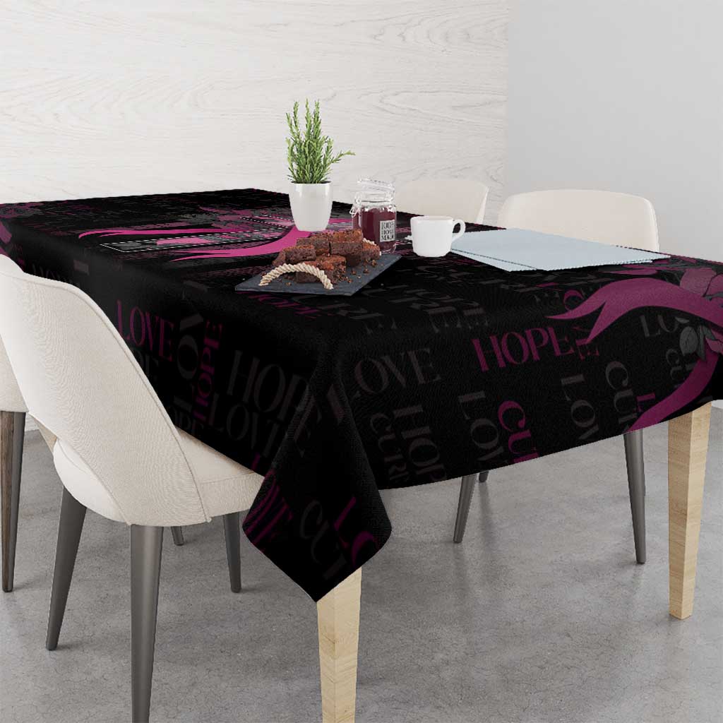 American Breast Cancer Tablecloth Hope And Cure Cross - Wonder Print Shop
