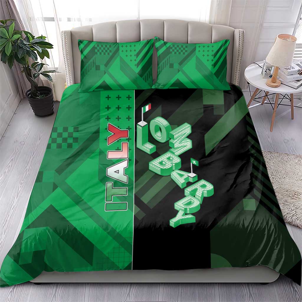 Italy Lombardy Bedding Set Isometric Style - Wonder Print Shop