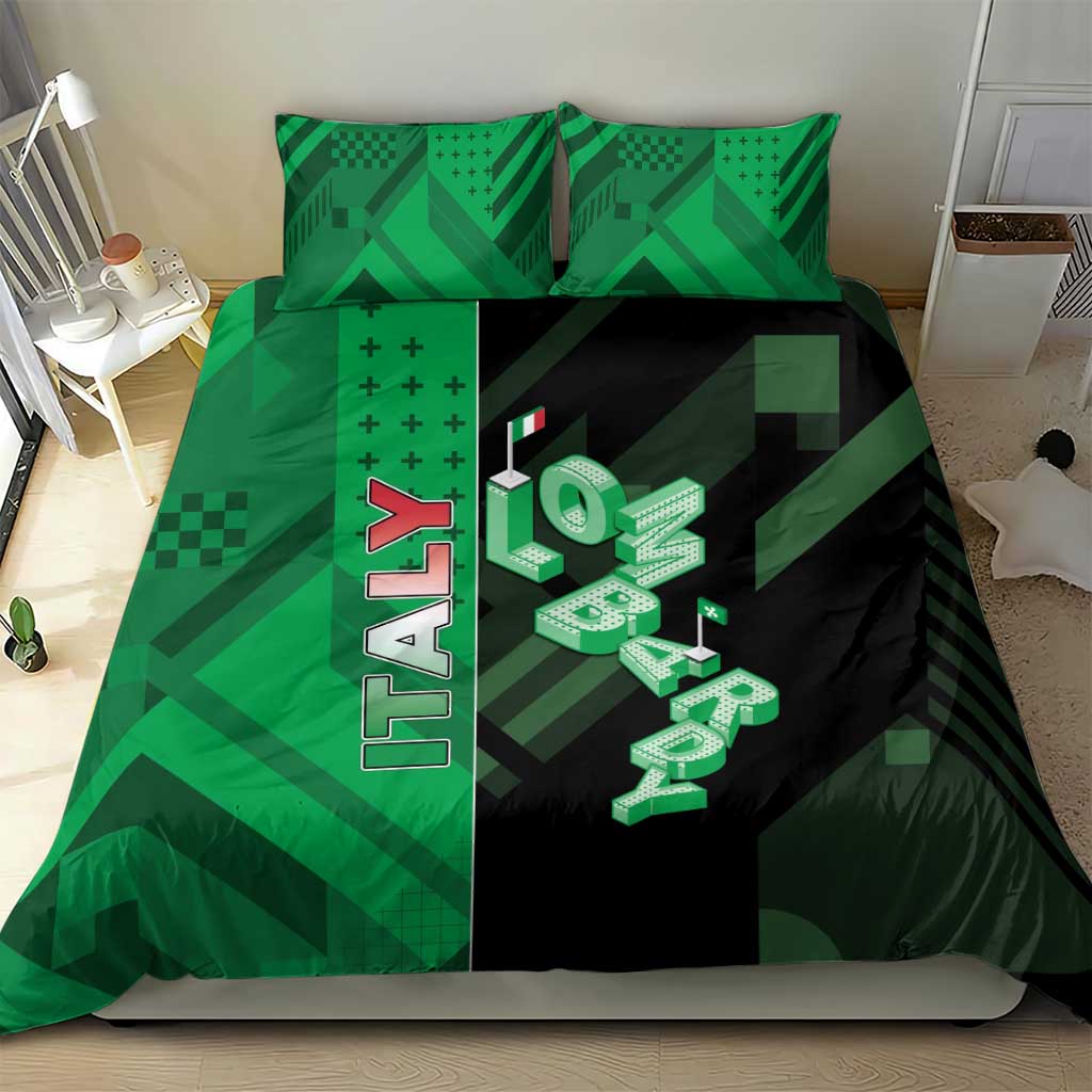 Italy Lombardy Bedding Set Isometric Style - Wonder Print Shop