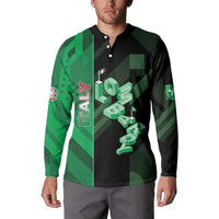 Personalized Italy Lombardy Button Sweatshirt Isometric Style - Wonder Print Shop