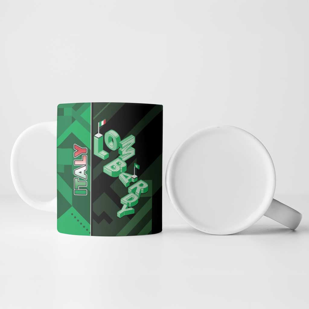 Personalized Italy Lombardy Ceramic Mug Isometric Style - Wonder Print Shop