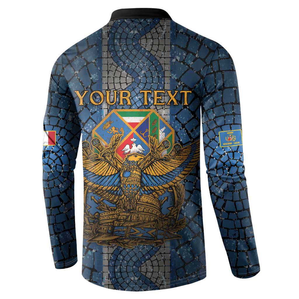 Personalized Italy Lazio Button Sweatshirt Roman Eagle Heritage - Wonder Print Shop