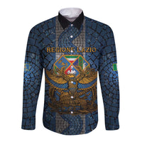 Personalized Italy Lazio Long Sleeve Button Shirt Roman Eagle Heritage - Wonder Print Shop