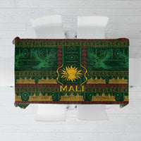Mali Tablecloth Golden Sun And Mosque Patterns Retro Style