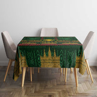Mali Tablecloth Golden Sun And Mosque Patterns Retro Style