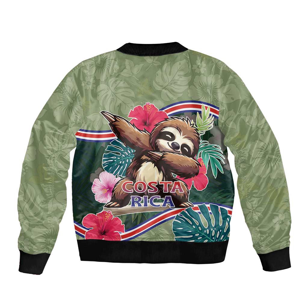 Costa Rica Bomber Jacket Pura Vida Dabbing Sloth