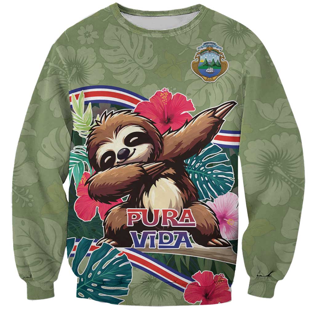 Costa Rica Sweatshirt Pura Vida Dabbing Sloth