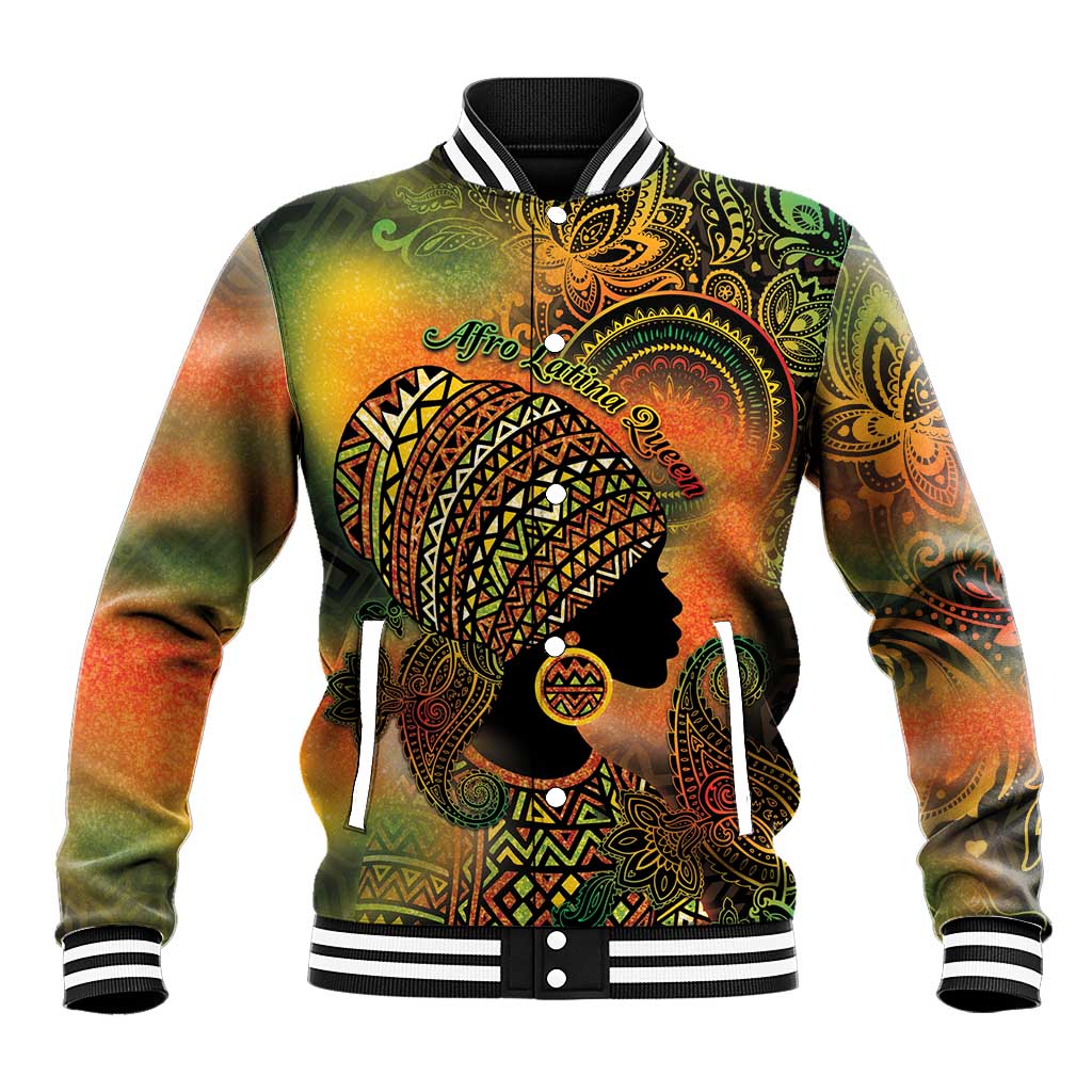 Black Women Baseball Jacket Afro Latina Queen - Wonder Print Shop