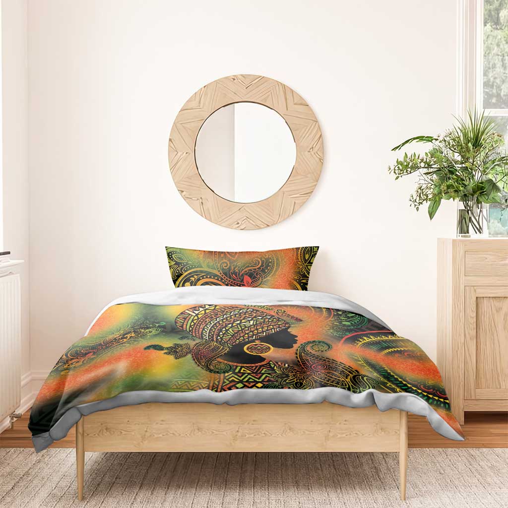 Black Women Bedding Set Afro Latina Queen - Wonder Print Shop