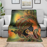 Black Women Blanket Afro Latina Queen - Wonder Print Shop