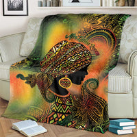 Black Women Blanket Afro Latina Queen - Wonder Print Shop