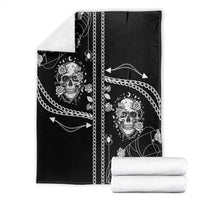 Western Gothic Yoke Blanket Skull Rose With Spider - Wonder Print Shop