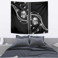 Western Gothic Yoke Tapestry Skull Rose With Spider - Wonder Print Shop