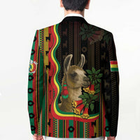 Bolivia Blazer The Llama With Kantuta Over Andean Patterns - Wonder Print Shop