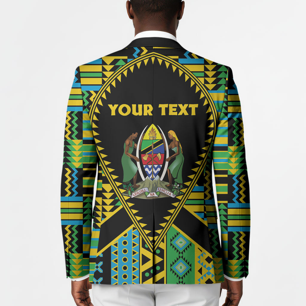Personalized Tanzania Independence Day Blazer Uhuru 1963 African Shield Tribal Pattern